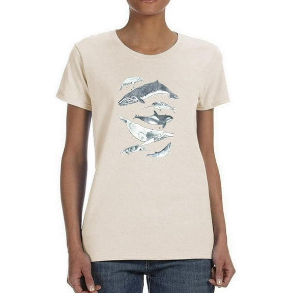Cetacea I. T-Shirt Women -June Erica Vess Designs, Female XX-Large