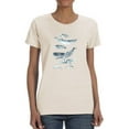thumbnail image 1 of Cetacea Ii T-Shirt Women -June Erica Vess Designs, Female XX-Large, 1 of 4