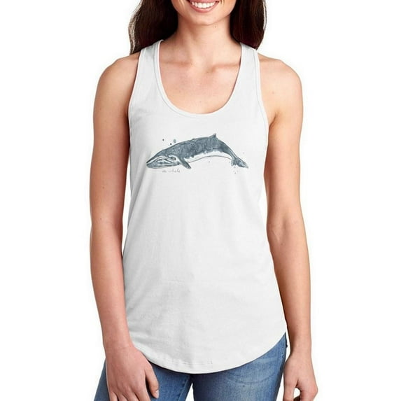 Cetacea Sei Whale Racerback Tank Women -June Erica Vess Designs, Female Medium