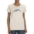 thumbnail image 1 of Cetacea Sei Whale T-Shirt Women -June Erica Vess Designs, Female Medium, 1 of 4