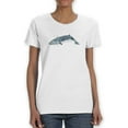 thumbnail image 1 of Cetacea Sei Whale T-Shirt Women -June Erica Vess Designs, Female XX-Large, 1 of 4