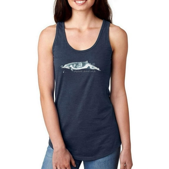 Cetacea Shepherd's Beak Whale Racerback Tank Women -June Erica Vess Designs, Female x-Large