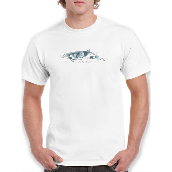 Cetacea Shepherd's Beak Whale T-Shirt Men -June Erica Vess Designs, Male 4X-Large