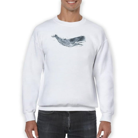 Cetacea Whale Sweatshirt Men -June Erica Vess Designs, Male XX-Large