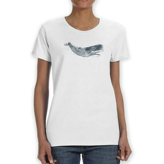 Cetacea Whale T-Shirt Women -June Erica Vess Designs, Female 4X-Large