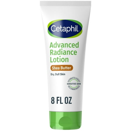 Cetaphil Advanced Radiance Lotion with Shea Butter for Sensitive Skin, Fragrance Free, 8 oz