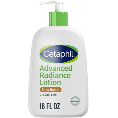 Cetaphil Advanced Radiance Shea Butter Lotion for Dry Skin, Unscented, 16 fl oz