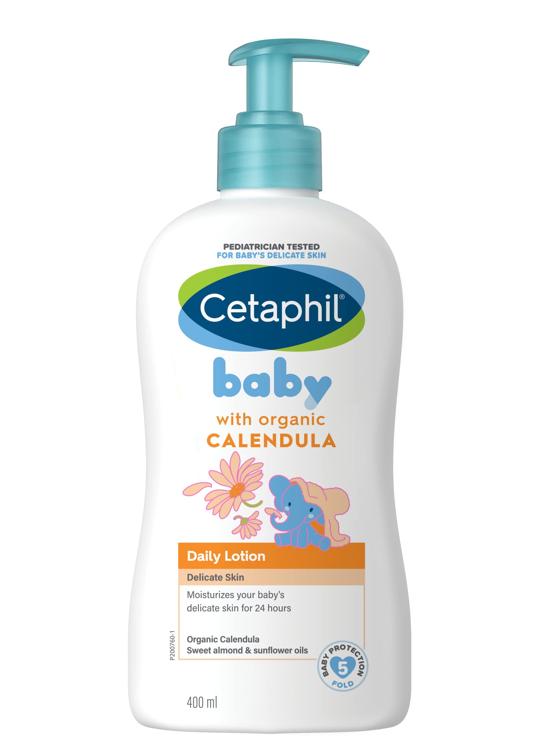 Cetaphil Baby Daily Lotion with Organic Calendula, Sweet Almond & Sunflower Oils, 13.5 oz