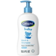 Cetaphil Baby Moisturizing Shampoo and Body Wash with Aloe Vera and Natural Calendula, 13.5 fl oz