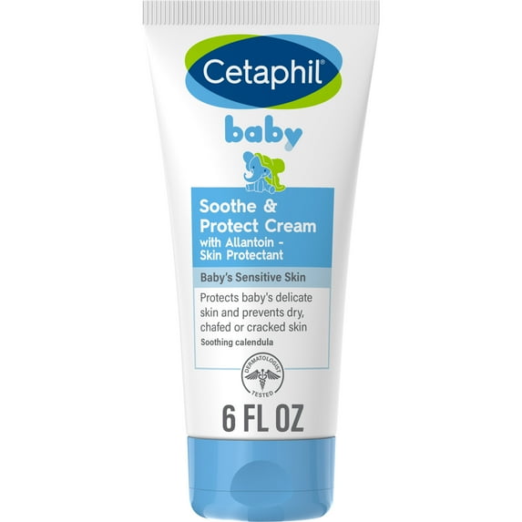 Cetaphil Baby Soothe & Protect Cream with Allantoin Skin Protectant, 6 oz