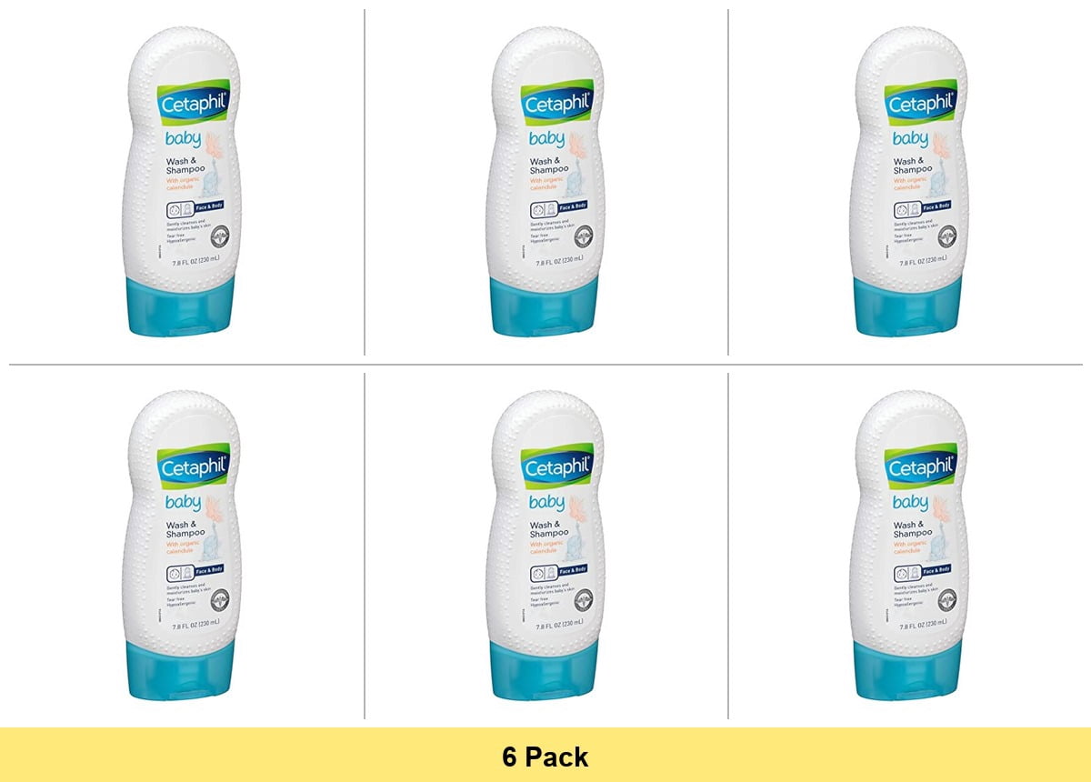 Cetaphil Baby Wash & Shampoo, Calendula, 7.8 fl oz - 6 Pack
