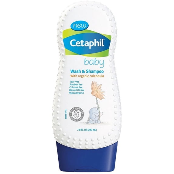 Cetaphil Baby Wash & Shampoo, Organic Calendula 7.8 oz - (Pack of 2)