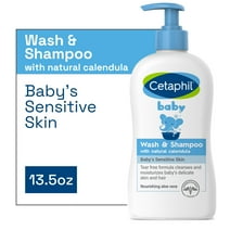 Cetaphil Baby Wash & Shampoo with Organic Calendula, Tear Free, Paraben, 13.5 oz