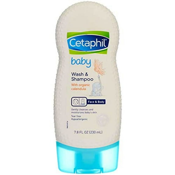 Cetaphil Baby Wash and Shampoo with Organic Calendula, 7.8 Ounce (Pack of 4)