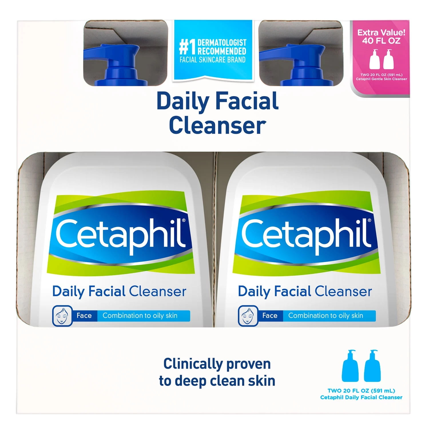 Cetaphil Daily Facial Cleanser (20 oz., 2 pk.)