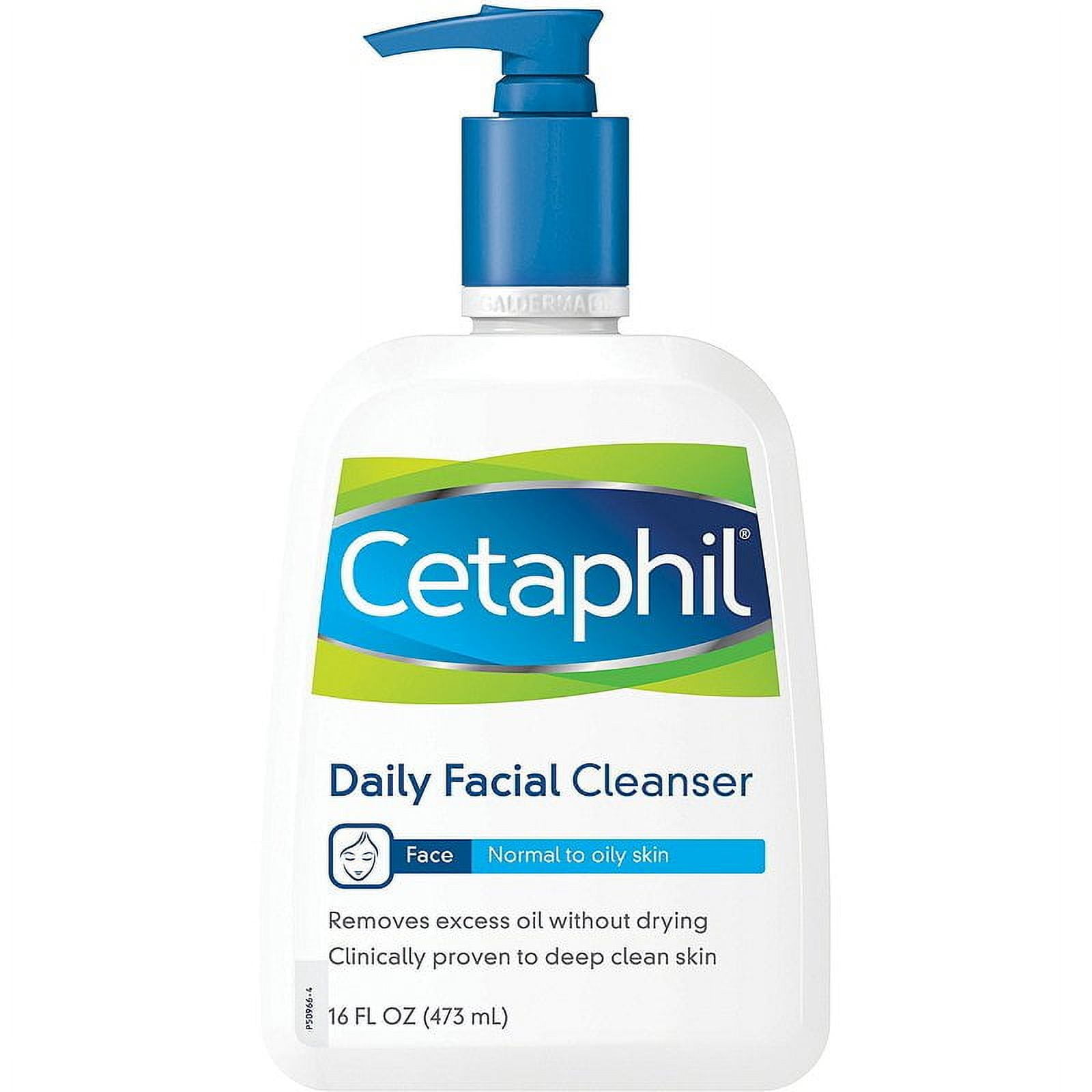 Cetaphil Daily Facial Cleanser Liquid 16 oz. Pump Bottle Unscented EACH