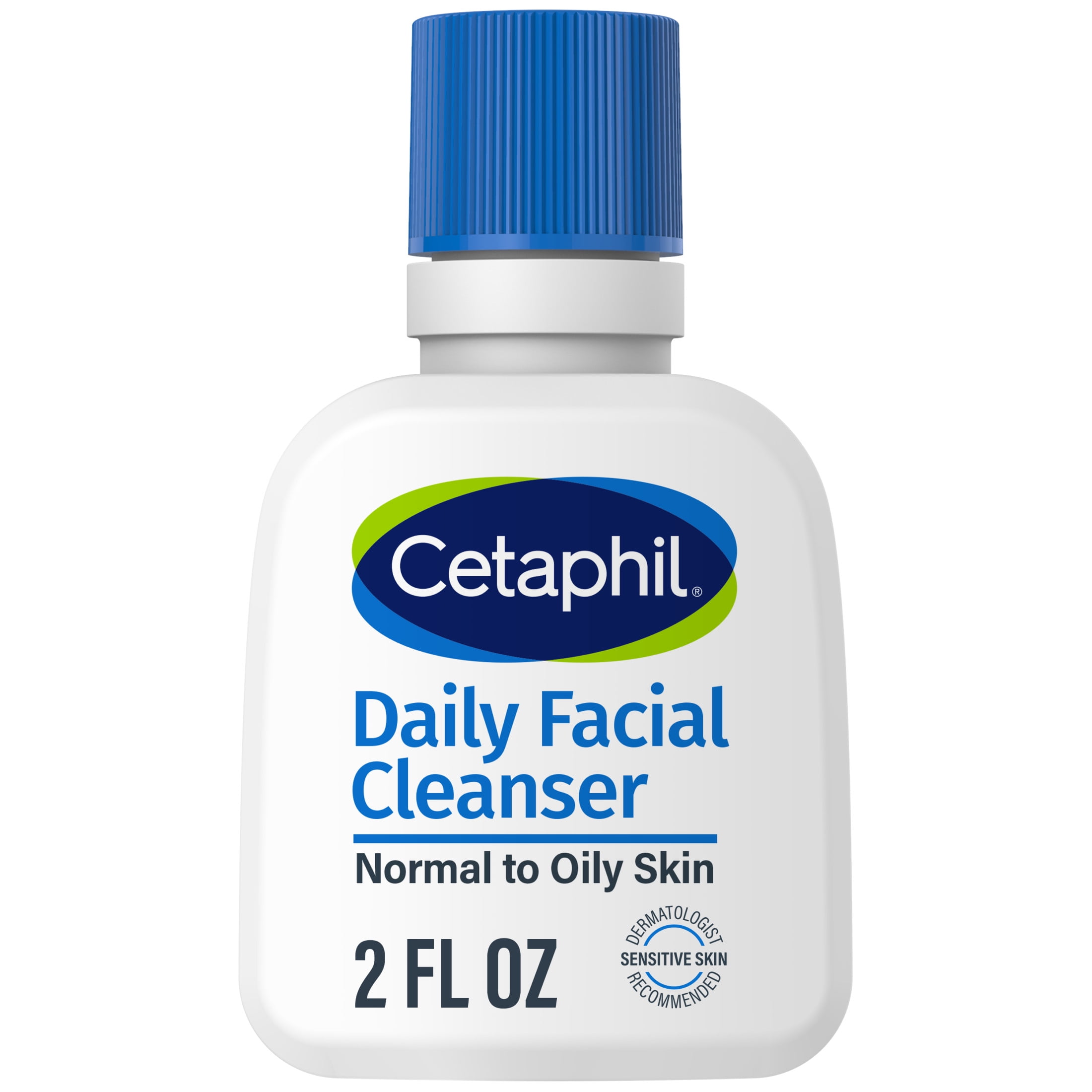 Cetaphil Travel Size Daily Facial Cleanser for Sensitive, Combination to Oily Skin, 2 oz