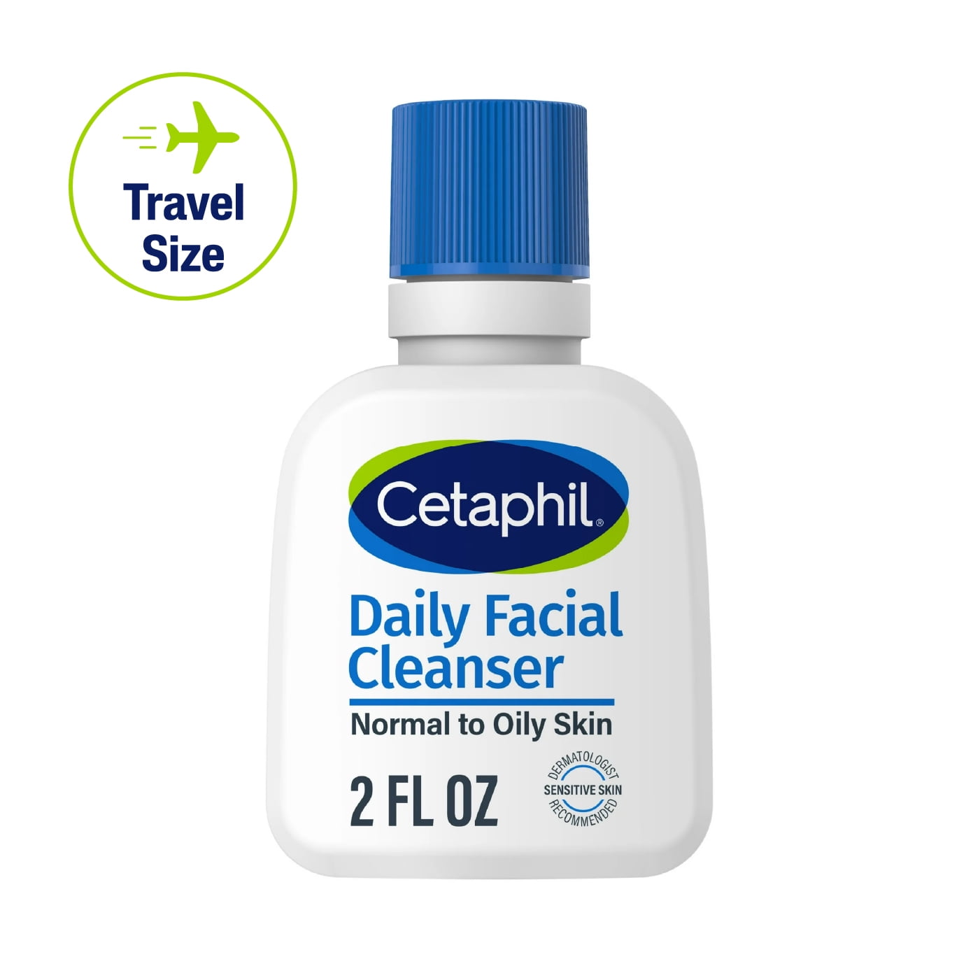 Cetaphil Travel Size Daily Facial Cleanser for Sensitive, Combination to Oily Skin, 2 oz