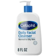 Cetaphil Daily Facial Cleanser for Sensitive, Combination to Oily Skin, 8 oz