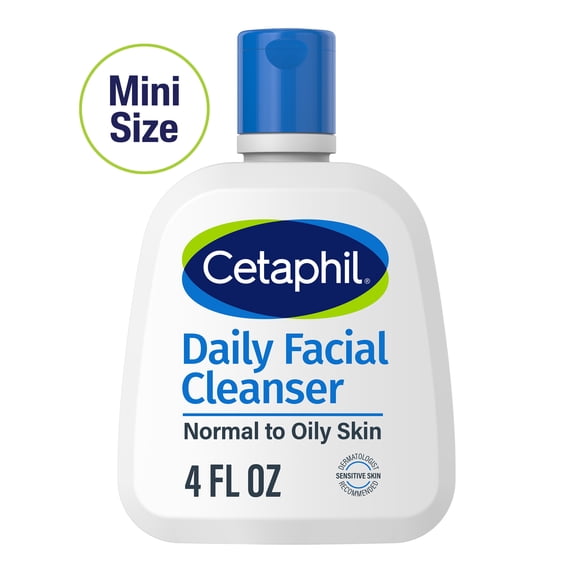 Cetaphil Daily Facial Cleanser Face Wash for Sensitive, Normal to Oily Skin Cleanser, 4 fl oz