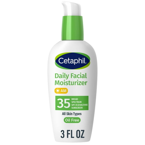 Cetaphil Daily Facial Moisturizer Lotion for Dry, Oily or CombinationSensitive Skin Care, Broad Spectrum SPF 35, 3 Fl Oz,