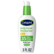 Cetaphil Daily Facial Moisturizer Lotion for Sensitive Skin Care, Broad Spectrum SPF 35, 3 fl oz