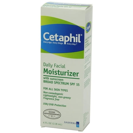 Cetaphil Daily Facial Moisturizer SPF 15 Sunscreen, Fragrance Free, 4 oz