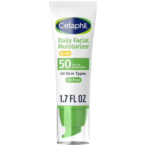 Cetaphil Daily Facial Moisturizer Lotion, Broad Spectrum SPF 50, 1.7 fl oz