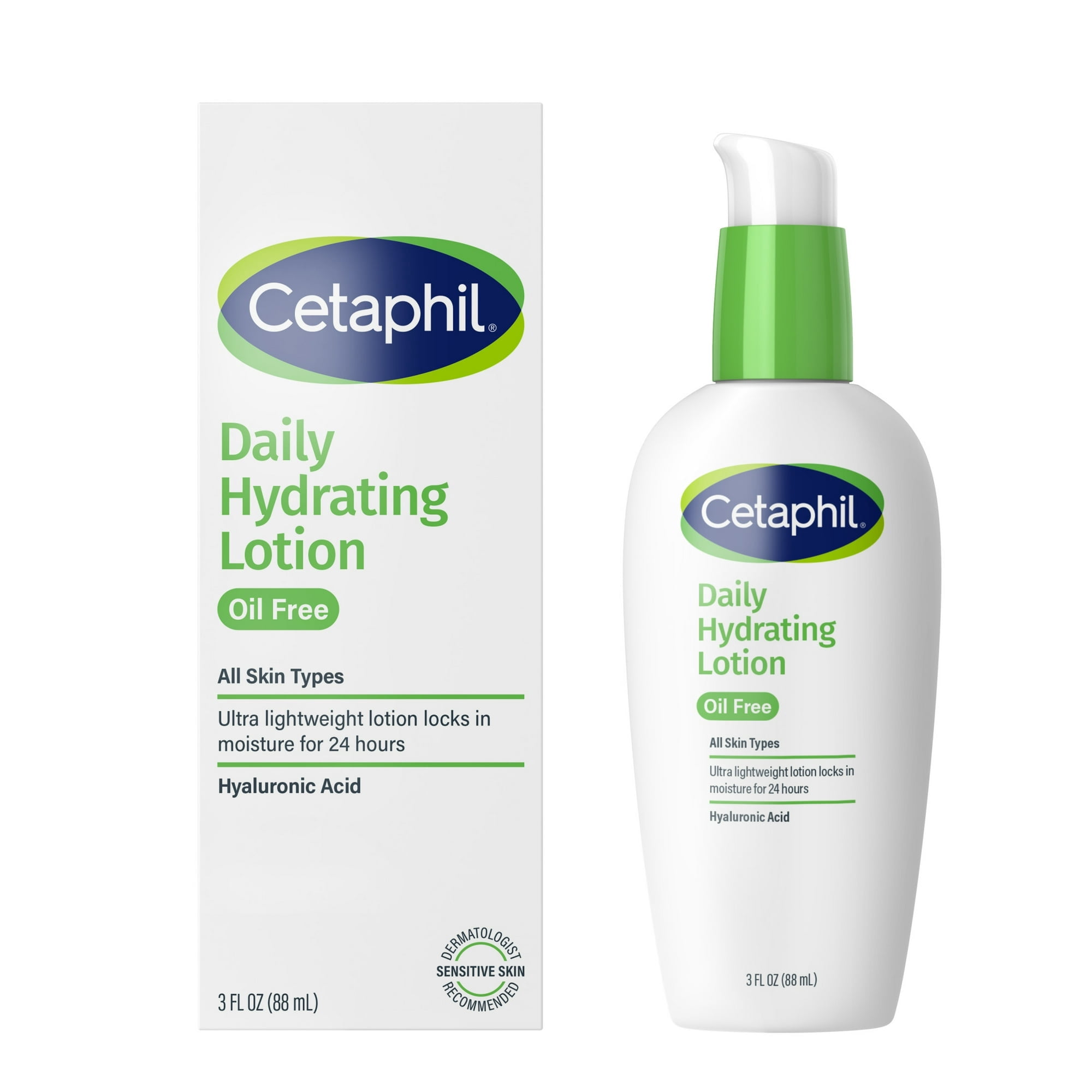 Cetaphil Daily Hydrating Lotion with Hyaluronic Acid, 3 Oz. - 3 Pack