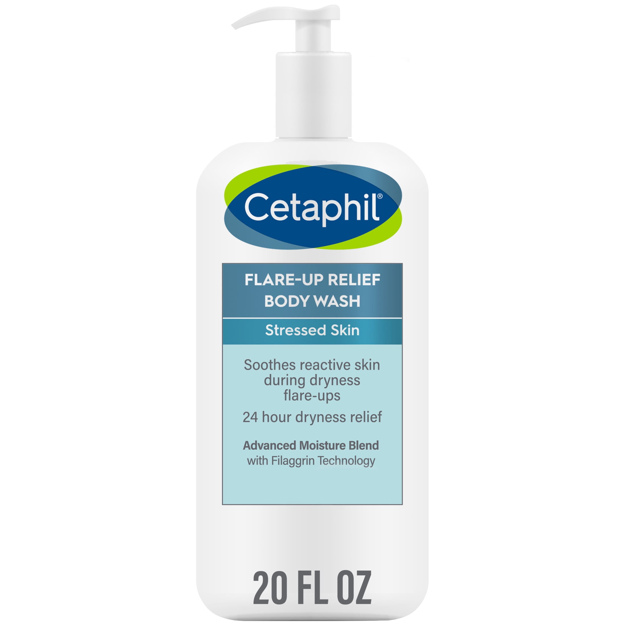 Cetaphil Daily Use Moisturizing Flare Up Relief Body Wash, Otameal, Unscented, 20 fl oz