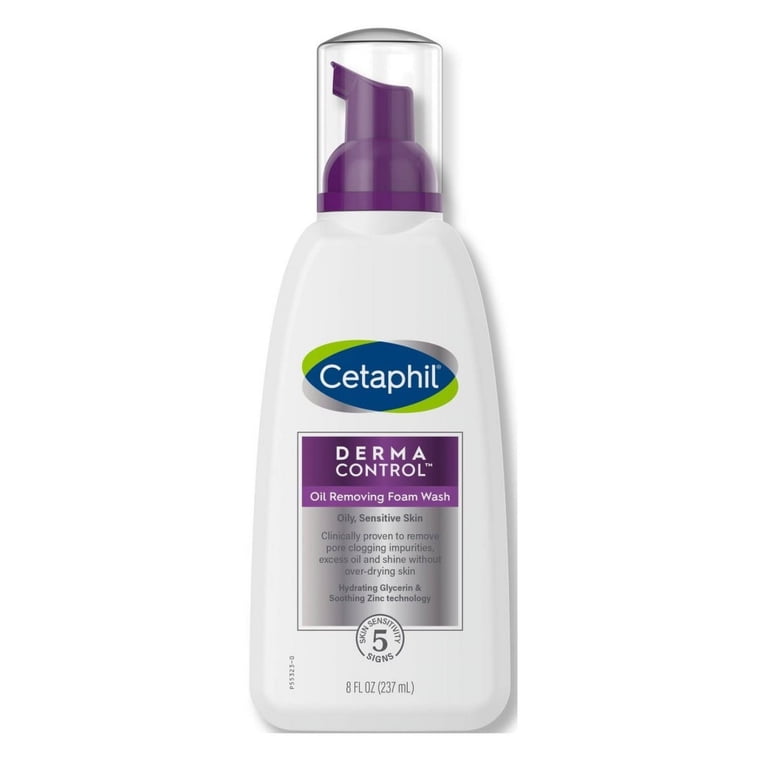 Cetaphil Derma Control Foam Wash Oil Removing 8oz (Pack of 3