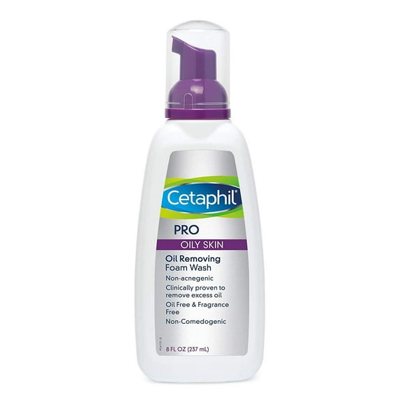 Cetaphil Dermacontrol Oil Removing Foam Wash, Face Wash For Oily Skin, 8 Oz 2 Pack