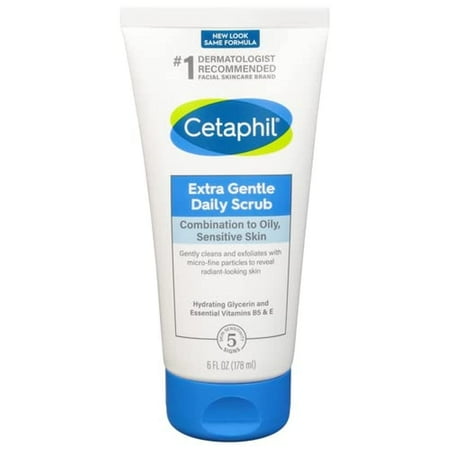Cetaphil Extra Gentle Daily Face Scrub For All Skin Types, 6 Oz