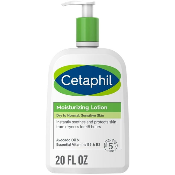 Cetaphil Face & Body Moisturizer, Hydrating Moisturizing Lotion for All Skin Types, Suitable for Sensitive Skin, NEW 20 oz, Fragrance Free, Hypoallergenic, Non-Comedogenic C2