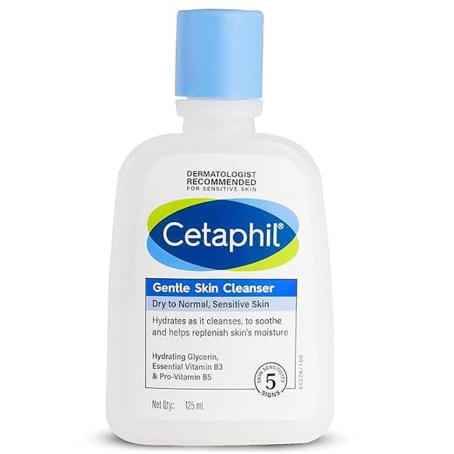 Cetaphil Face Wash Gentle Skin Cleanser for Dry to Normal 125 ml