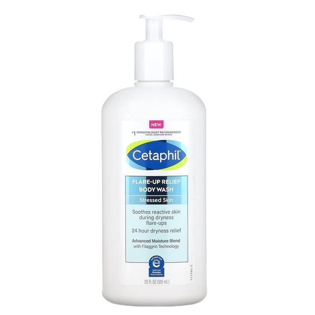 Cetaphil, FlareUp Relief Body Wash, Stressed Skin, 20 fl oz (591 ml