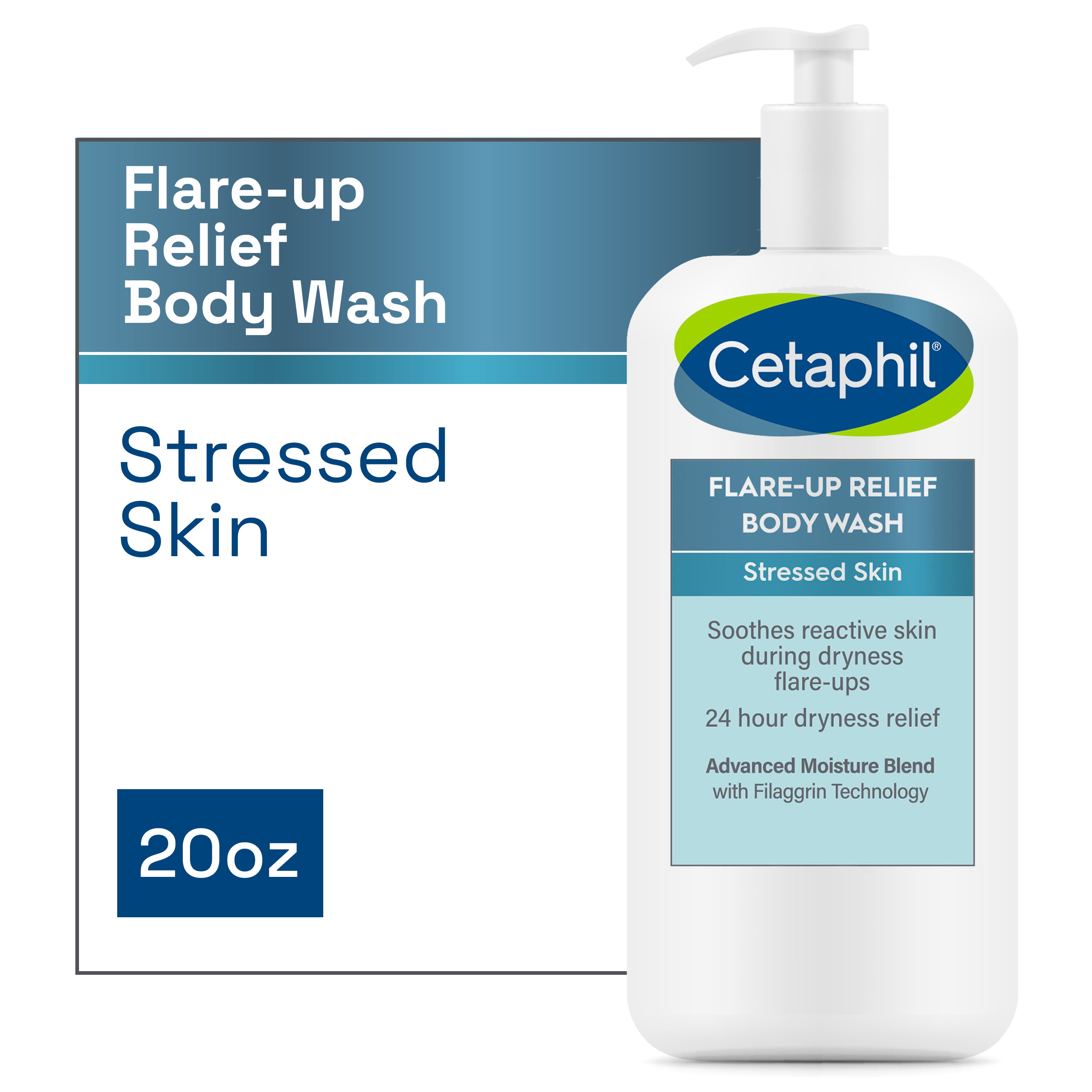 Cetaphil Moisturizing Relief Body Wash for Sensitive Skin, Provides 24