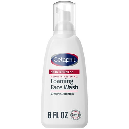 Cetaphil Foaming Face Wash Soothes Redness Prone Skin for Sensitive Skin, 8 oz