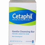 Cetaphil Gentle Cleansing Bar, 4.5 oz, Nourishing Cleansing Bar For Dry, Sensitive Skin