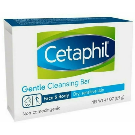 Cetaphil Gentle Cleansing Bar, Hypoallergenic, 4.5 Ounce
