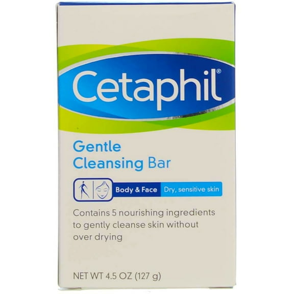 Cetaphil Gentle Cleansing Bar, 4.5 oz (1 Pack)