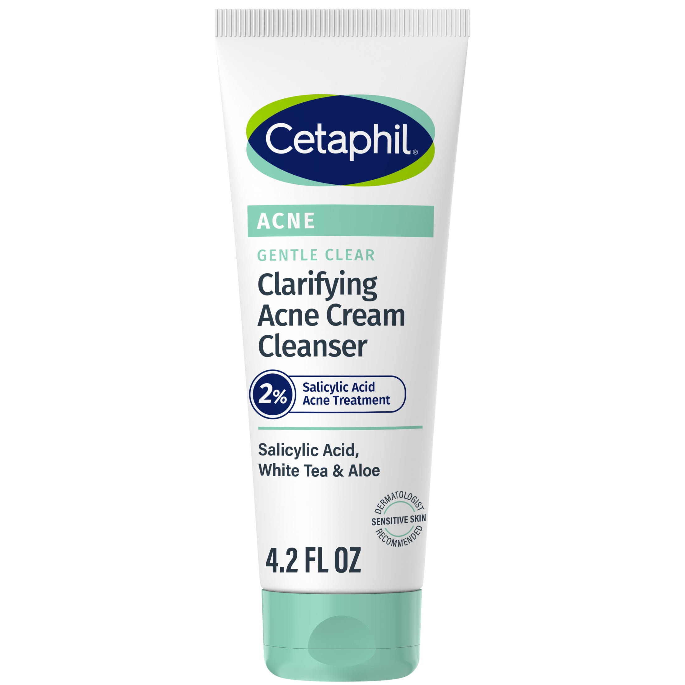 Cetaphil Gentle Clear Acne Face Wash Cream Facial Cleanser for Sensitive Skin, 4.2 oz