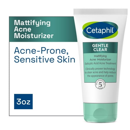 Cetaphil Gentle Clear Mattifying Acne Moisturizer With 0.5% Salicylic Acid, 3oz