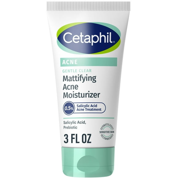 Cetaphil Gentle Clear Mattifying Acne Moisturizer With Salicylic Acid, 3 fl oz