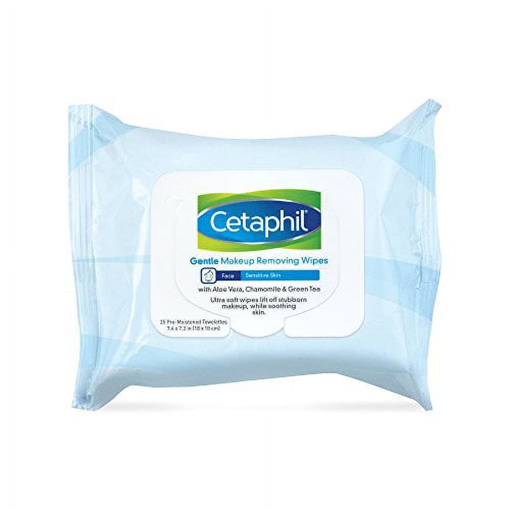 Cetaphil Gentle Makeup Removing Wipes, 25 Count, 6 Pack