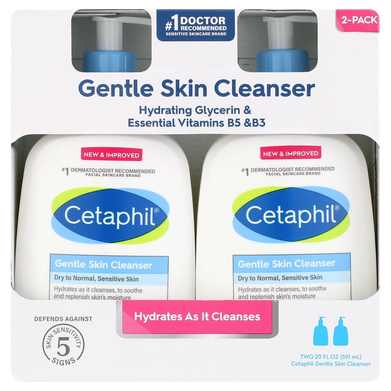 Cetaphil Gentle Skin Cleanser, 20 fl oz, fragrance-free, non