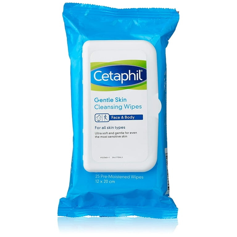 Cetaphil Gentle Skin Cleansing Cloths 25 ea (Pack of 2) - Walmart.com