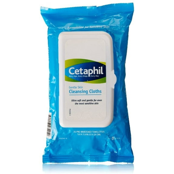 Cetaphil Gentle Skin Cleansing Cloths 25 ea (Pack of 3)