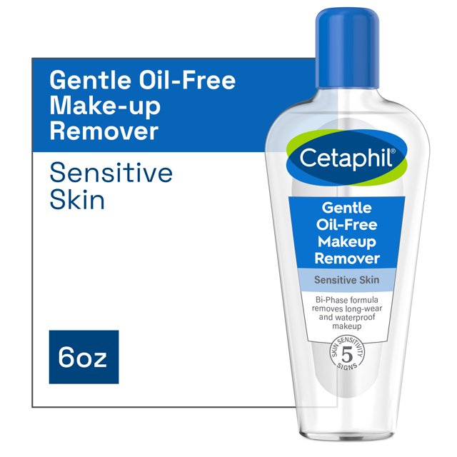 Cetaphil Gentle Waterproof Makeup Remover, 6oz, OilFree Formula for