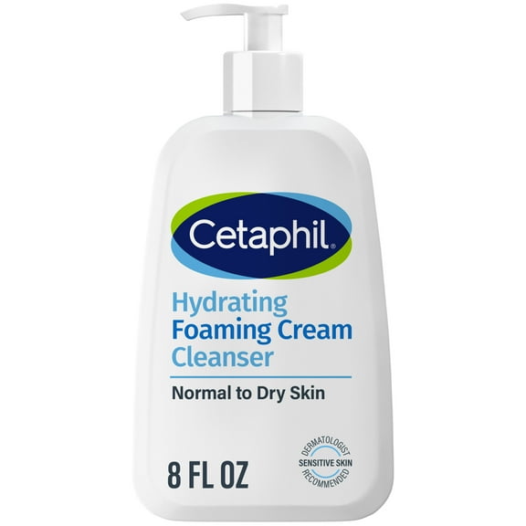 Cetaphil Hydrating Foaming Cream Cleanser Transformative for Dry to Normal, Sensitive Skin Face Wash, 16 oz